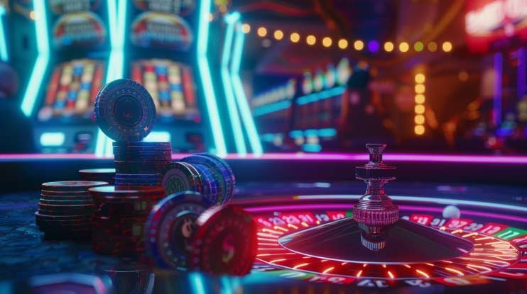 Live roulette table on gim777 apk with wheel spinning and betting layout visible